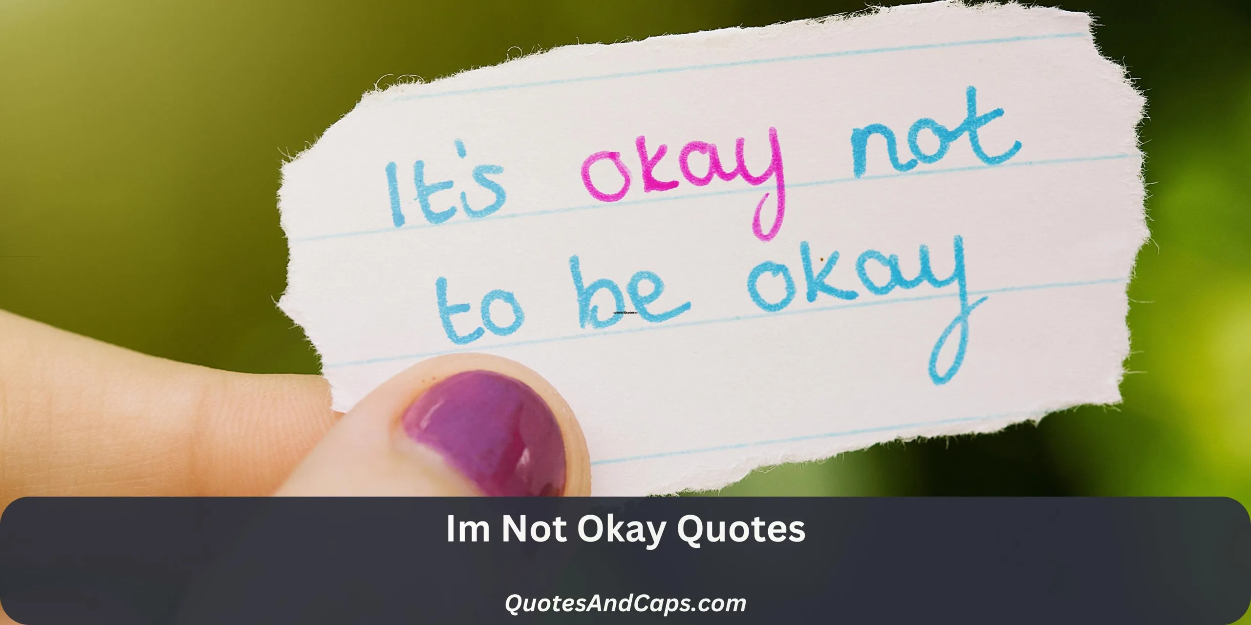 Im Not Okay Quotes